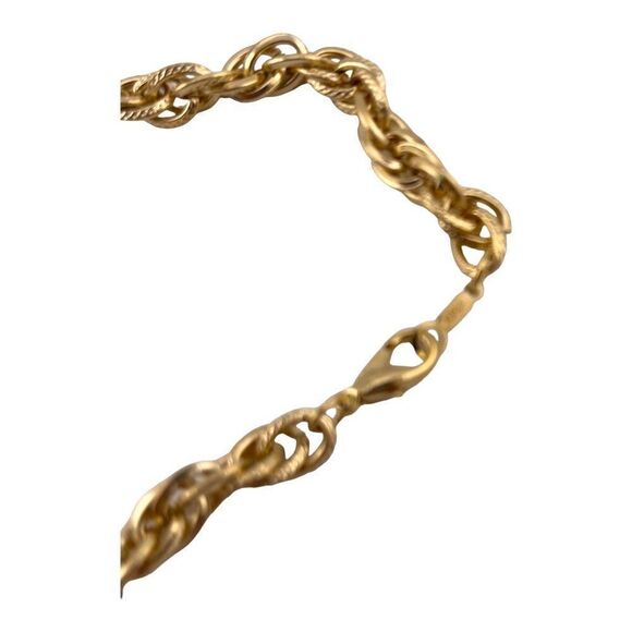 Gold Plated Rope Chain Necklace 12mm - Picture 6 of 6